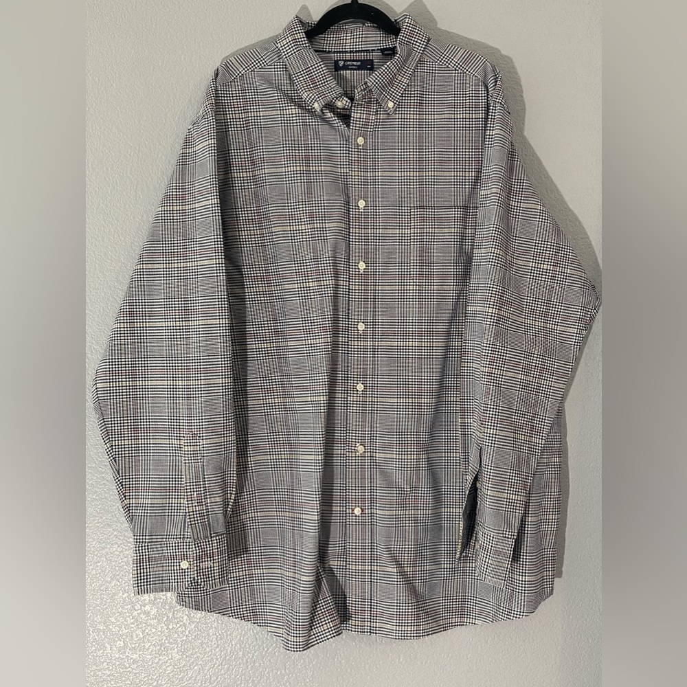 Cremieux classic- Size 3XT- navy/cream Plaid pattern